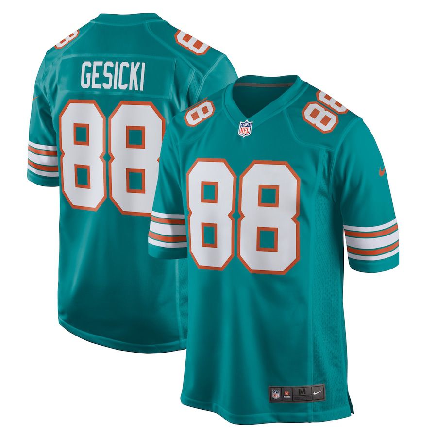 Men Miami Dolphins 88 Mike Gesicki Nike Green Alternate Game NFL Jersey